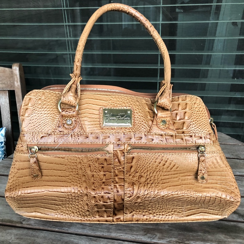 Marc Fisher Beige Textured Large Purse